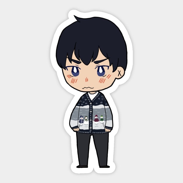 Ugly Christmas Sweater Kags Sticker by catscantdraw